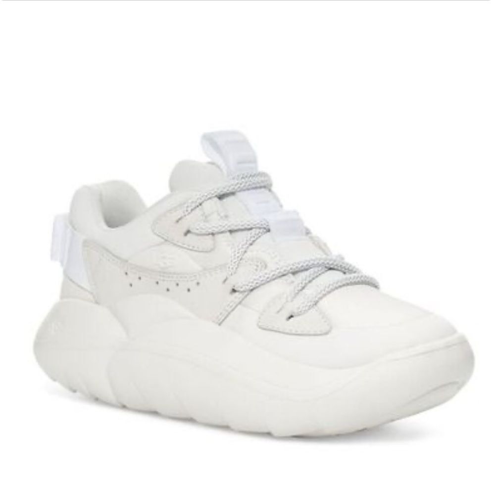 NEW- UGG- WHITE LA CLOUD LACE FASHION PLATFORM SNEAKERS, WOMEN Size 10 - Picture 2 of 9